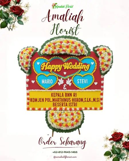Papan Bunga Pernikahan Gambirono
